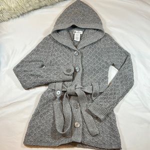 🎀Willow Blossom Girls Grey Angora Blend Cardigan Size S (7/8)